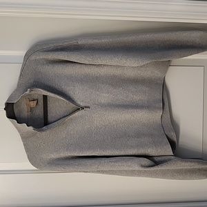 Cropped half zip sweater